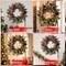 Christmas Wreaths for Front Door with Candy Canes Christmas Ball Ornaments (Red) 8"D x 20"W x 20"H